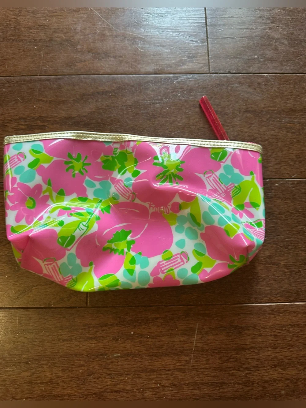 Lilly Pulitzer Estée Lauder Floral Pink Cosmetic Pouch - Designer Style